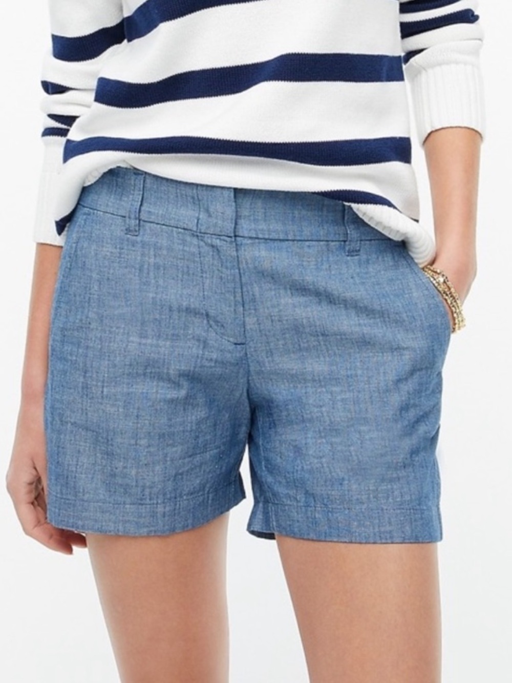 J. Crew Light Blue Chambray Bermuda Shorts